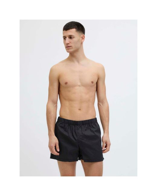 Jack & Jones Black 3-Pack Milano Woven Boxers for men