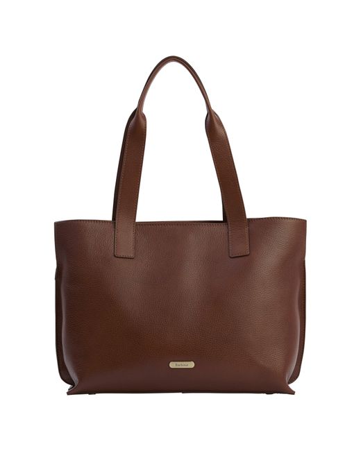 Barbour Brown Alder Leather Tote Bag