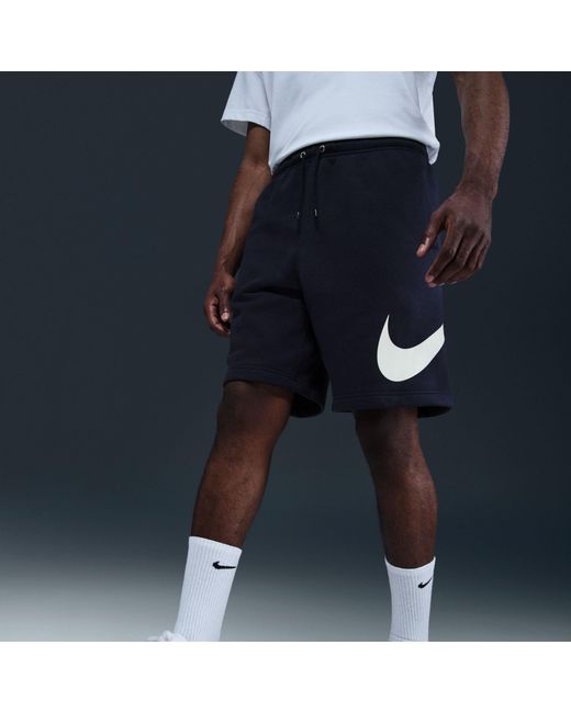 Nike Black Sportswear Club Graphic Shorts for men