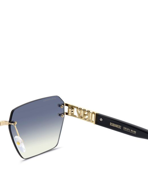 DSquared² Blue Rectangle Uv Protection Sunglasses for men