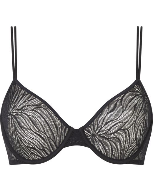 Calvin Klein Black Marquisette Unlined Demi Bra