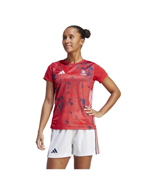 Adidas Red Short Sleeve Performance Gym Top