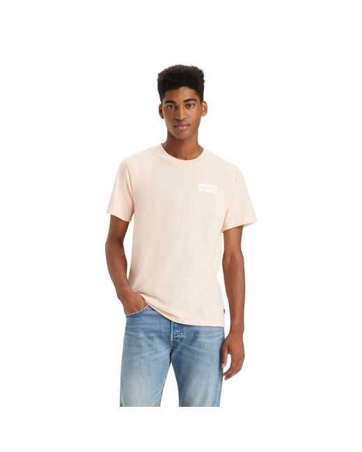 Levi's Pink Varsity Circle T Shirt for men