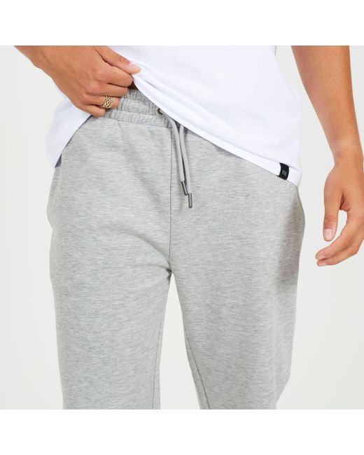 Brave Soul Gray Bs Straight Leg Open Hem Jogging Bottoms for men