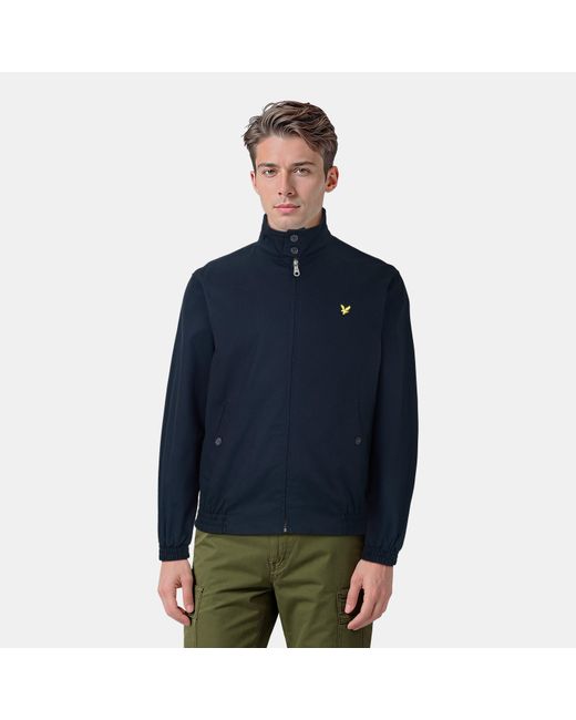 Lyle & Scott Blue Long Sleeve Zip Harrington Jacket for men
