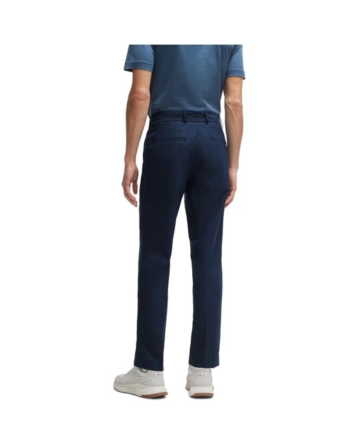 Boss Blue P Genius Rdspck Straight Leg Trousers for men