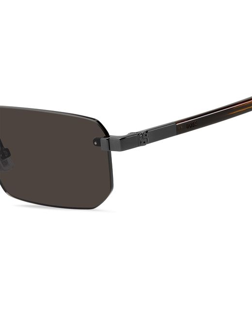 Boss Black Rectangular Sunglasses for men