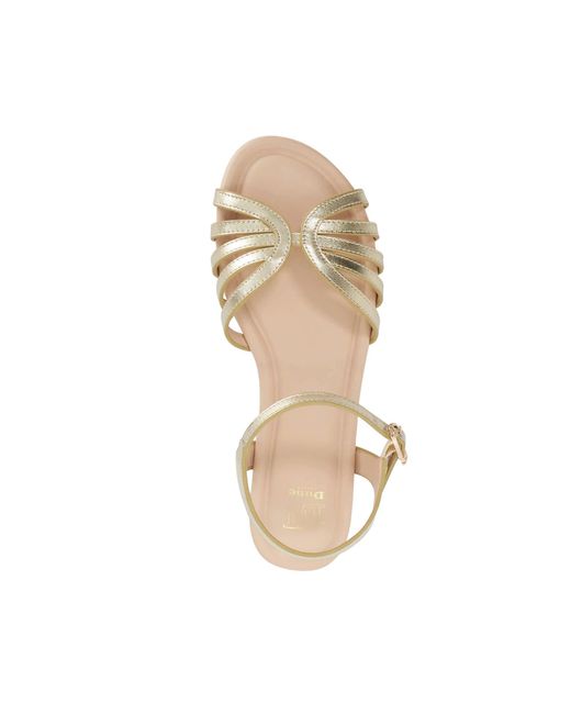 Dune Natural Lilou Flat Sandals