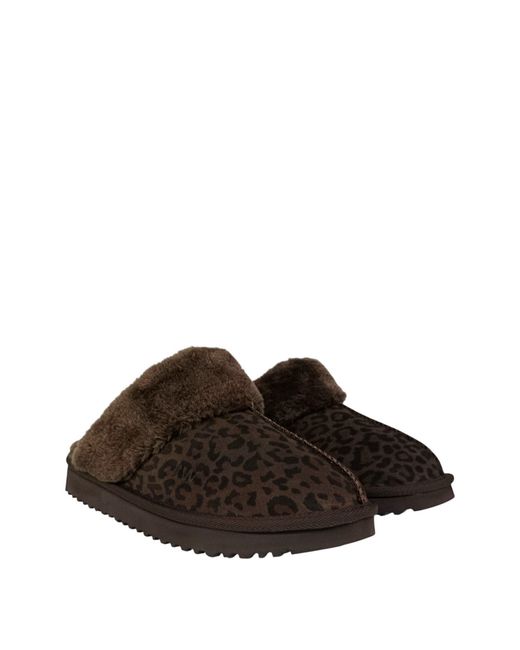 Jack Wills Brown Mule Slippers Ladies