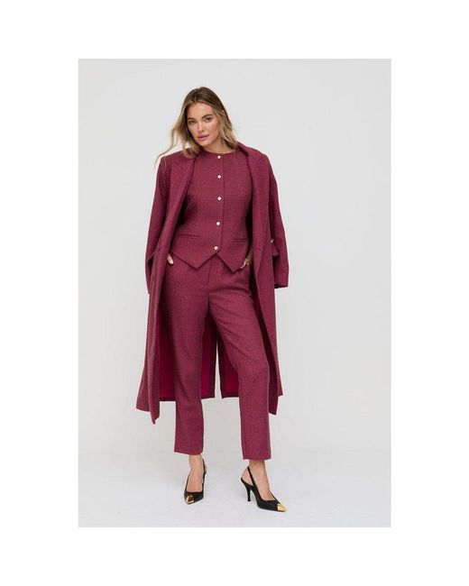 Lily and Lionel Lily Pandora Tapered Herringbone Print Trouser