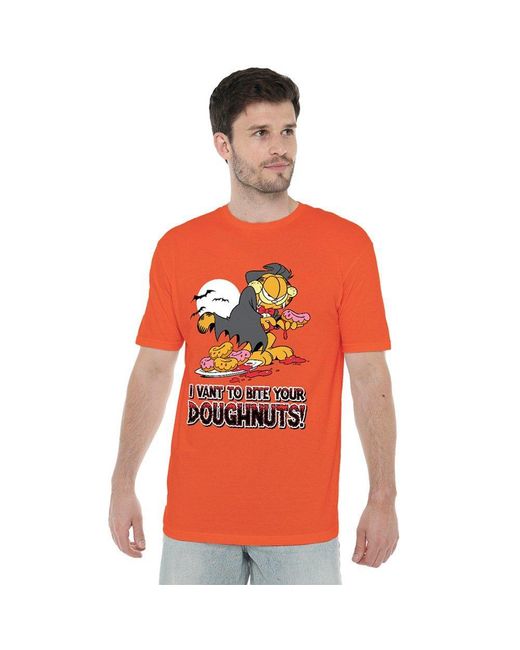 Garfield Red I Vant Doughnuts T Shirt for men