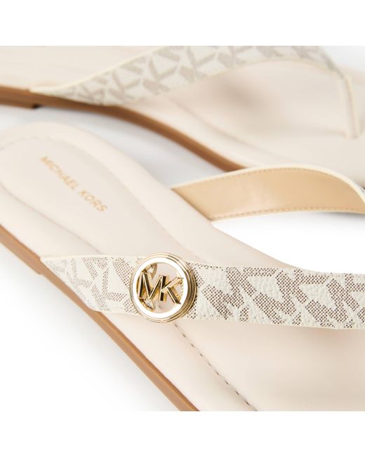 MICHAEL Michael Kors Natural Erin Thong Flip Flops