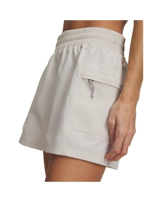 Under Armour White Explor Hike Tech Shorts