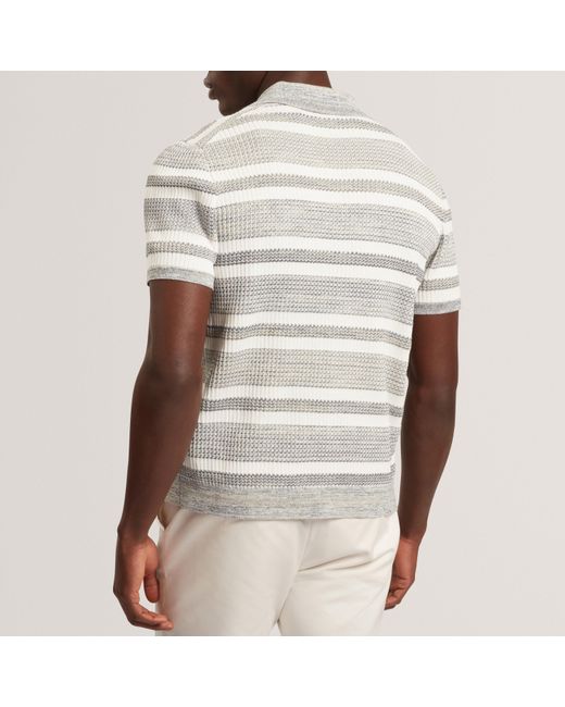 Ted Baker Gray Patterned Short Sleeve Shirt for men