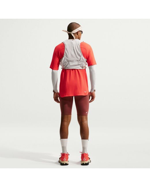 Nike Red Acg "Solar Chase" Dri-Fit Adv Trail Running Top for men
