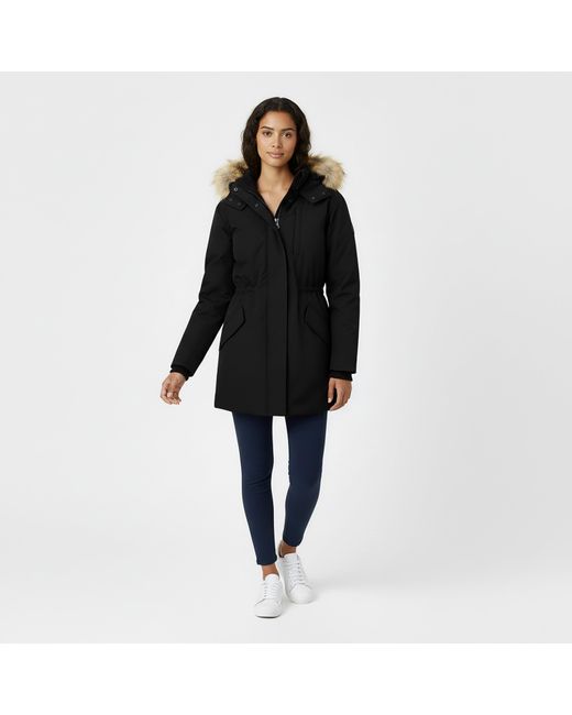 Jack Wills Black Jw Cinched Hooded Parka