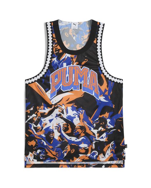 PUMA Blue Performance Basketball Jersey for men