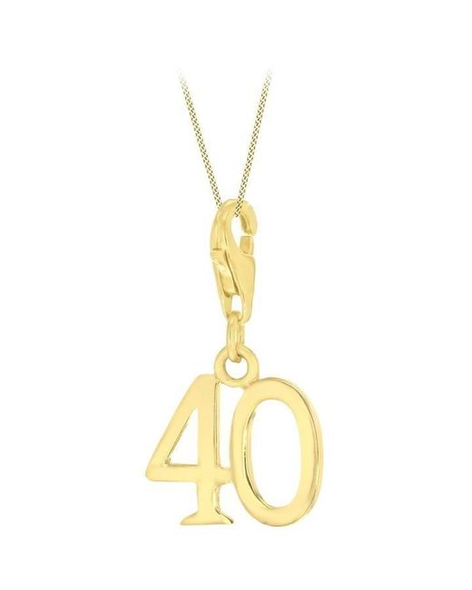 Be You Metallic Sterling Silver Plated '40' Charm Necklace