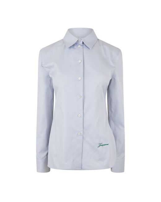 Jacquemus Blue Long Sleeve Patterned Shirt