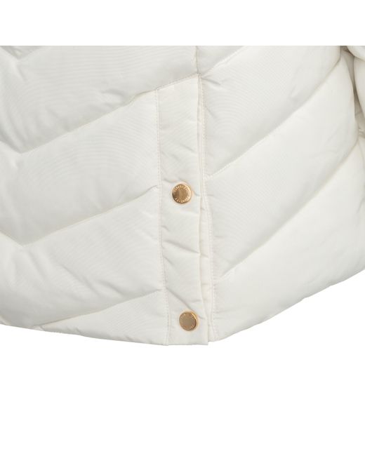 Firetrap White Waterproof Long Sleeve Mid-Length Puffer Jacket
