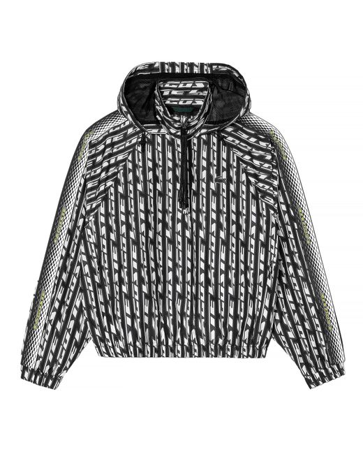 Lacoste Black Oversized Hooded Track Jacket