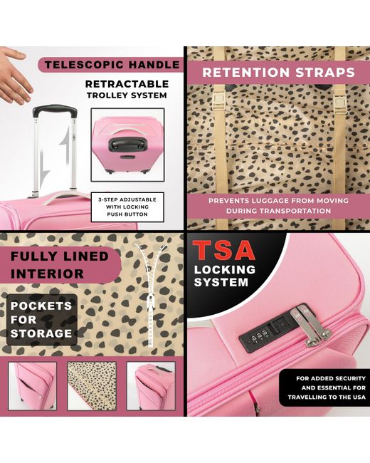 A2B Pink Odyssey Cabin Case Lightweight Carry On Luggage