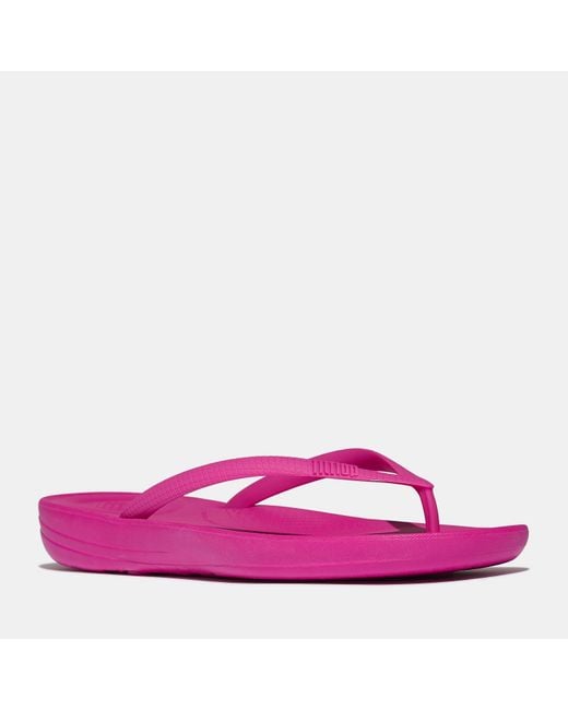 Fitflop Pink Iqushion Ergonomic Flip Flops