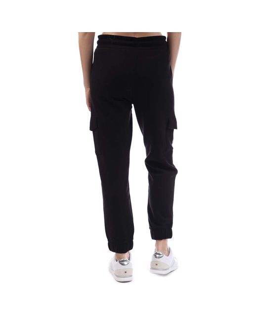 DKNY Black Mini Stud Logo Cargo Jog Pant