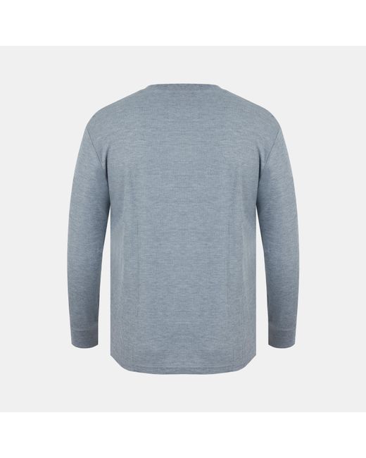 Fabric Blue Regular Fit Waffle T-Shirt for men