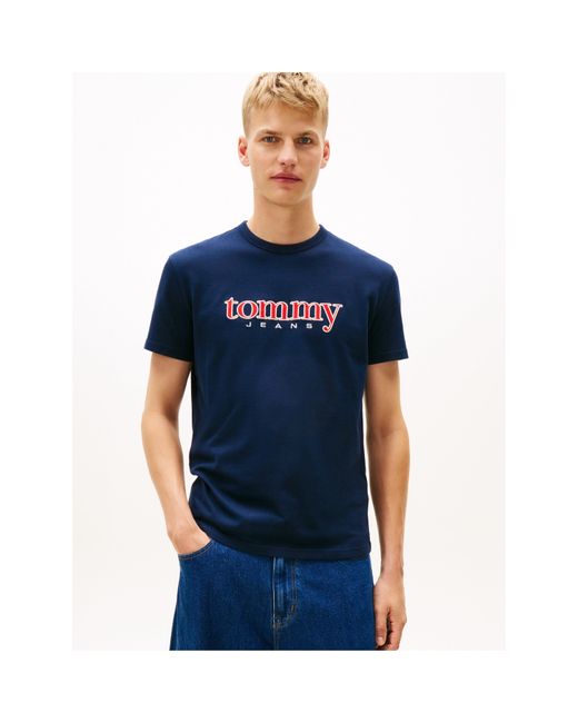 Tommy Hilfiger Blue Applq Short Sleeve T-Shirt for men