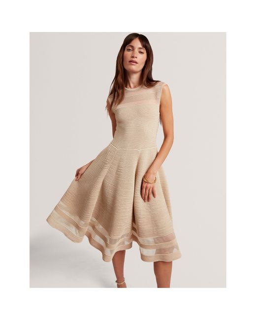 Ted Baker Natural Knitted Jumper Dress