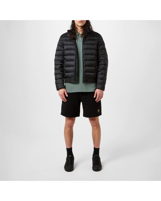 Belstaff Black Circuit Water Resistant Duck Down Short Puffer Jacket for men