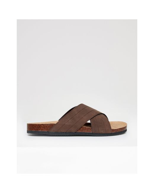 Threadbare Brown Atlante Flat Sandal for men