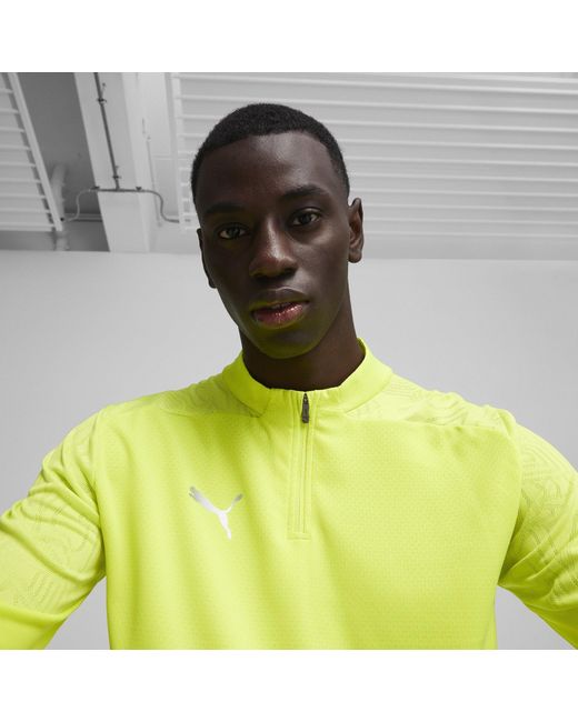 PUMA Yellow Teamfinal Training 1/4-Zip Fleece for men