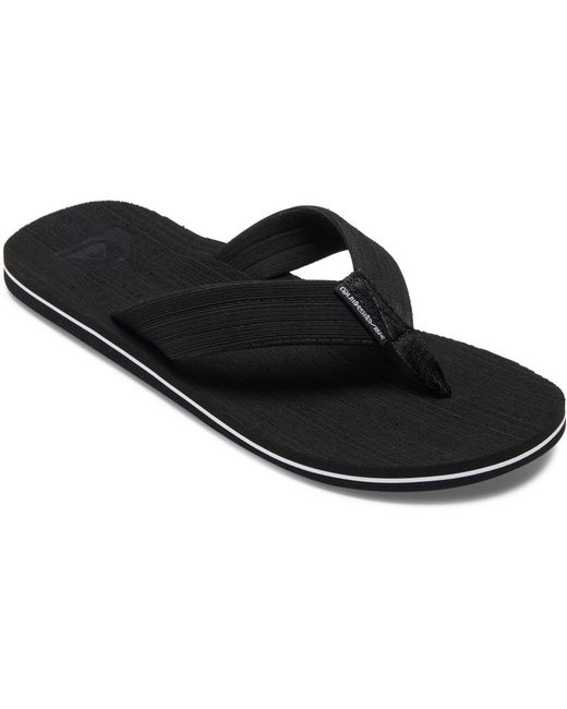 Quiksilver Black Quik Molokai Layback Flip Flops for men
