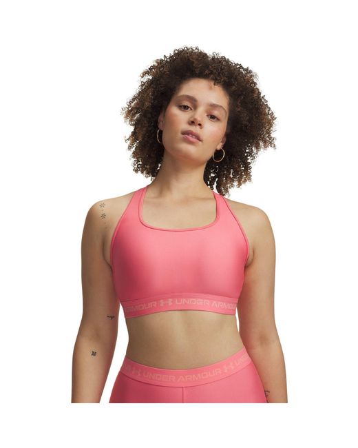 Under Armour Pink Standard Mid Keyhole Sports Bra