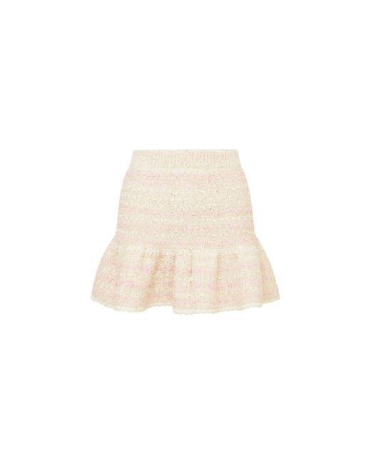 LoveShackFancy White Velman Mini Skirt