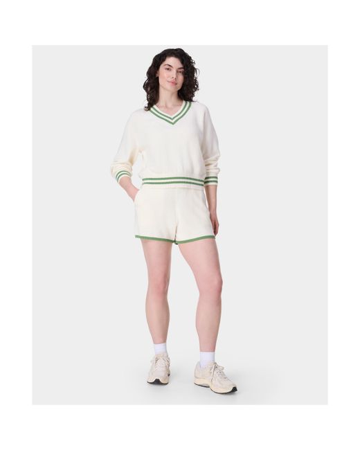 Sweaty Betty White Fleece Jogger Shorts