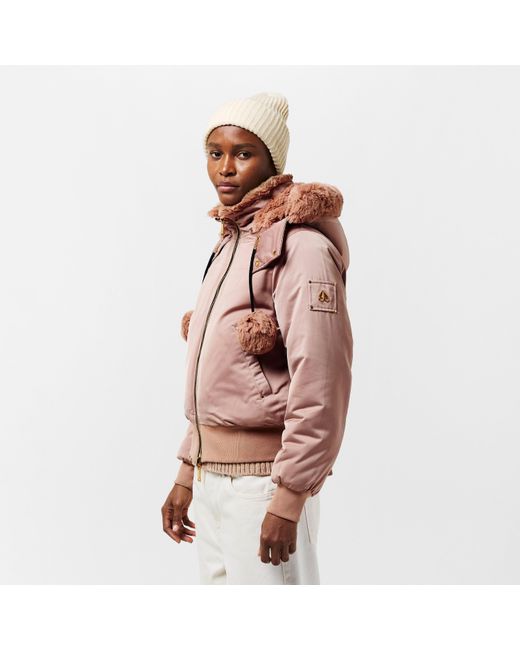 Moose Knuckles Pink Dbie Bomber Jacket