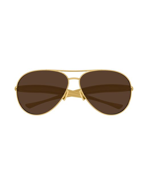 Bottega Veneta Brown Bv1305S Aviator Sunglasses