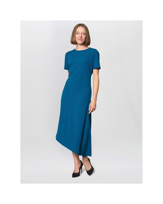 Gina Bacconi Blue Elma Fit And Flare Midi Dress