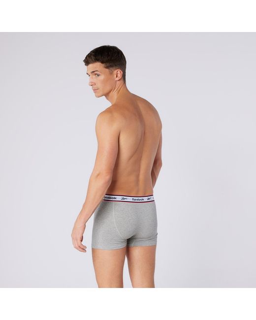 Reebok White 3 Pack Boxer Shorts Barlow for men