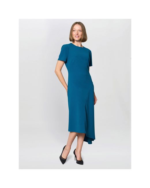 Gina Bacconi Blue Elma Fit And Flare Midi Dress