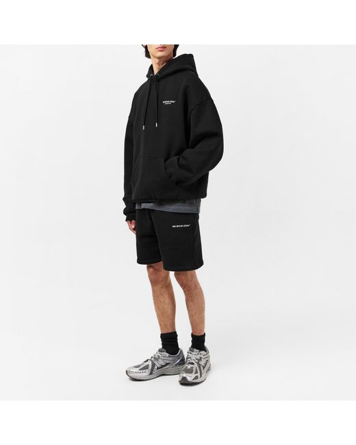 MKI Miyuki-Zoku Black Uniform Fleece Jogger Shorts for men