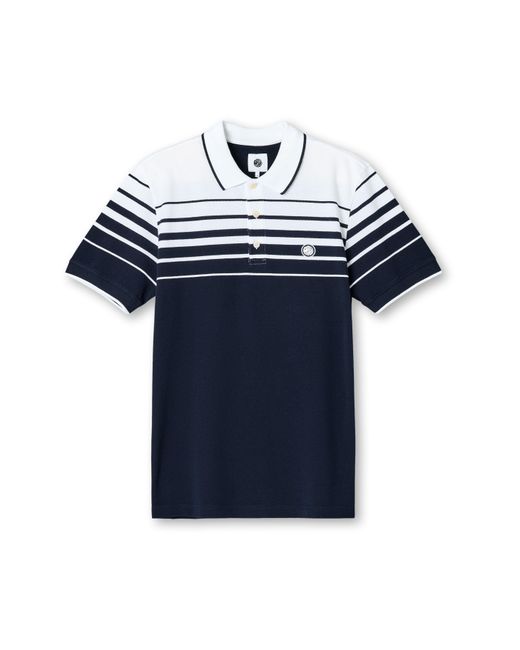 Pretty Green Blue Gradient Short-Sleeve Polo Shirt for men