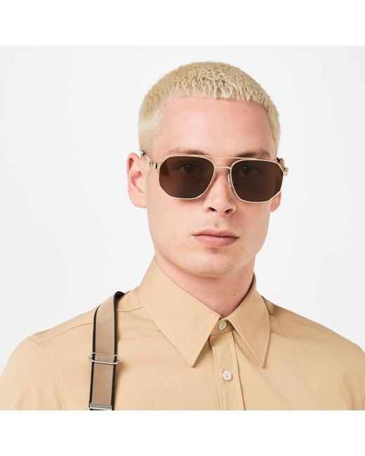 McQueen Brown Aviator Sunglasses for men