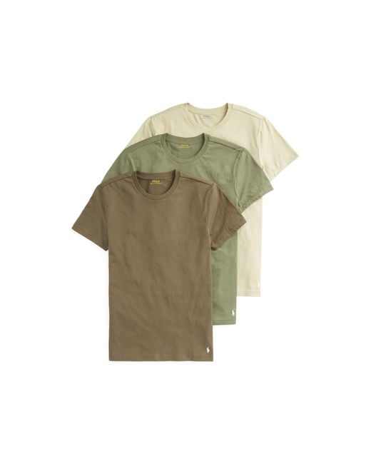 Polo Ralph Lauren Green 3-Pack T-Shirts for men