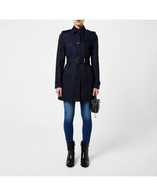 Tommy Hilfiger Blue Heritage Single Breasted Trench Coat