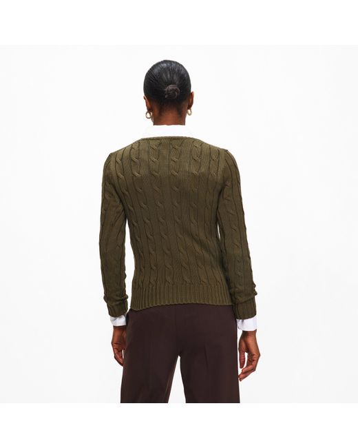Polo Ralph Lauren Green Cable-Knit Jumper
