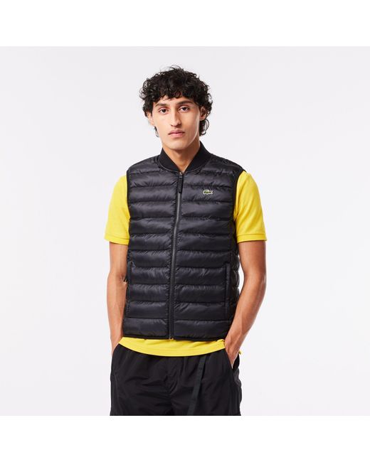 Lacoste Green Quilted Gilet for men